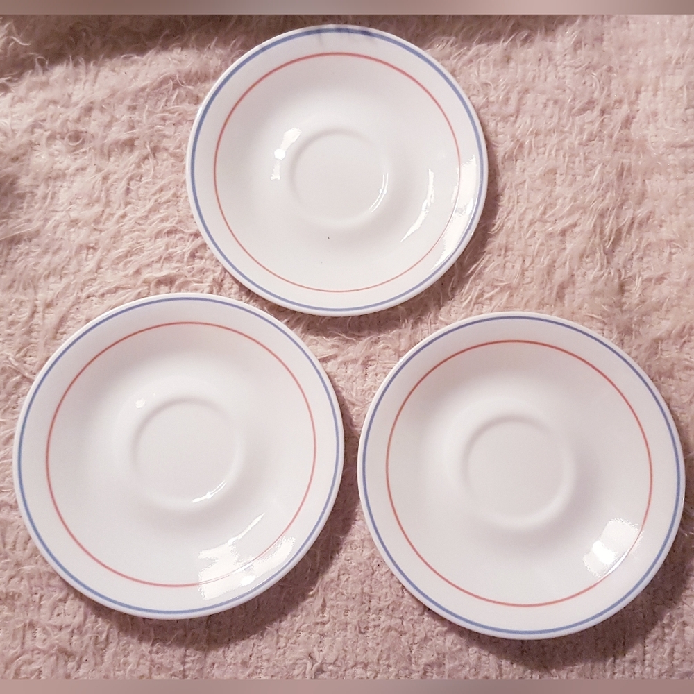 1988-1993 Corelle Country Cornflower Saucer Plates Discontinued Vintage (3)